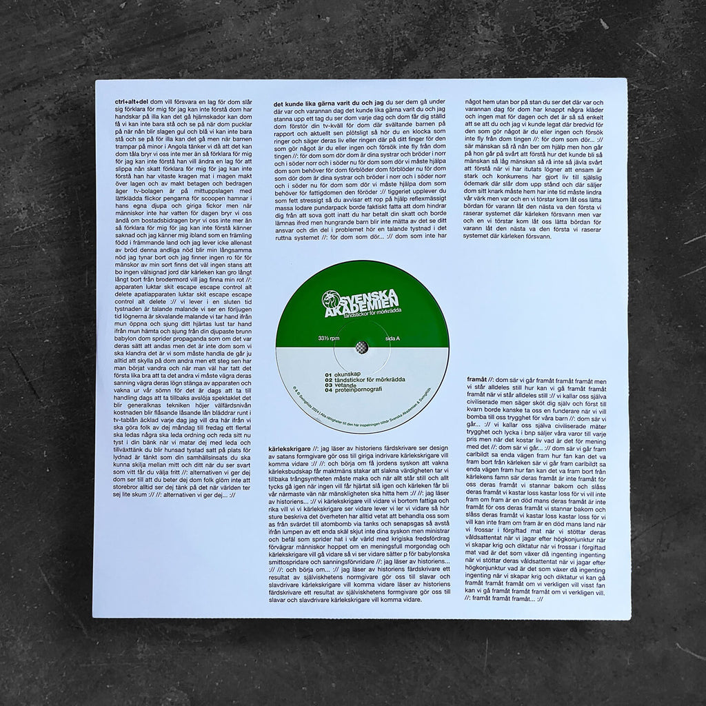 LP Dubbel - Svenska Akademien - Tändstickor för mörkrädda